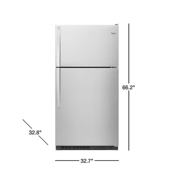 Whirlpool 20.5-cu ft Top-Freezer Refrigerator (White) in the Top-Freezer  Refrigerators department at