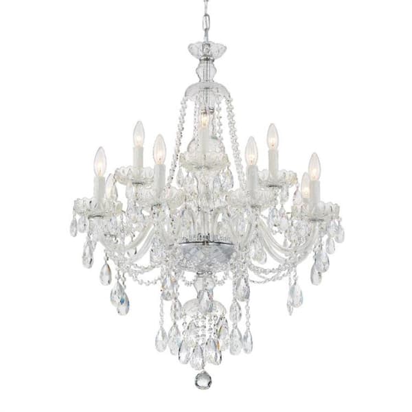 Crystorama Candace 12-Light Polished Chrome Crystal Chandelier CAN ...