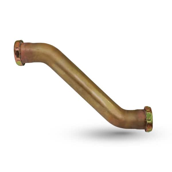 PLUMBFLEX 1-1/4 in. x 12 in. Chrome Plated Brass Double Offset for Tubular Drain Applications, 17GA