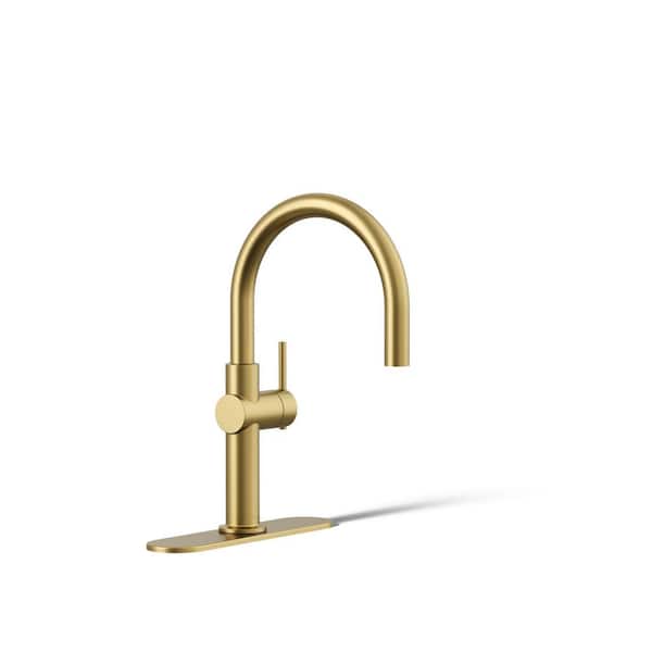 Crue Single-Handle Bar Faucet in Vibrant Brushed Moderne Brass