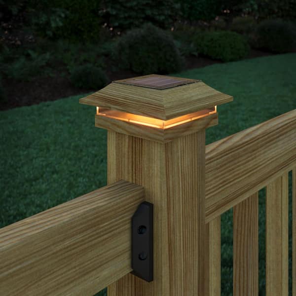 Orion 4 in. x 4 in. Pressure Treated Wood Pine Pyramid Solar Post Cap (2-Pack)