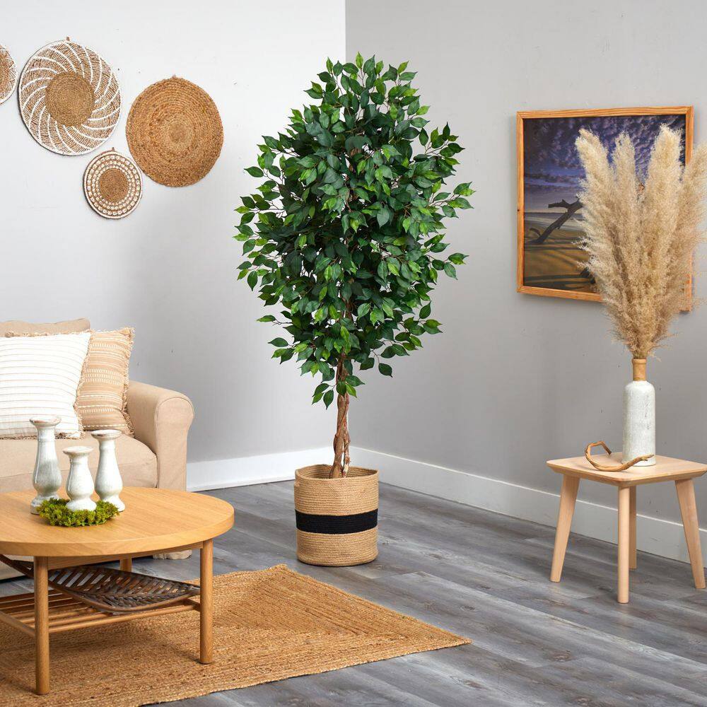 6 ft. Artificial Ficus Tree in Planter for Indoor/Outdoor