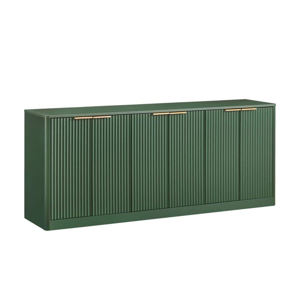 Luxeyard Modern Wavy Sideboard Cabinet 67 Inch Storage Cabinet with ...