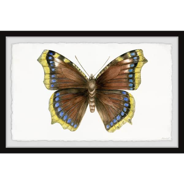 Unbranded "Bright Blue Spots" by Marmont Hill Framed Animal Art Print 16 in. x 24 in.
