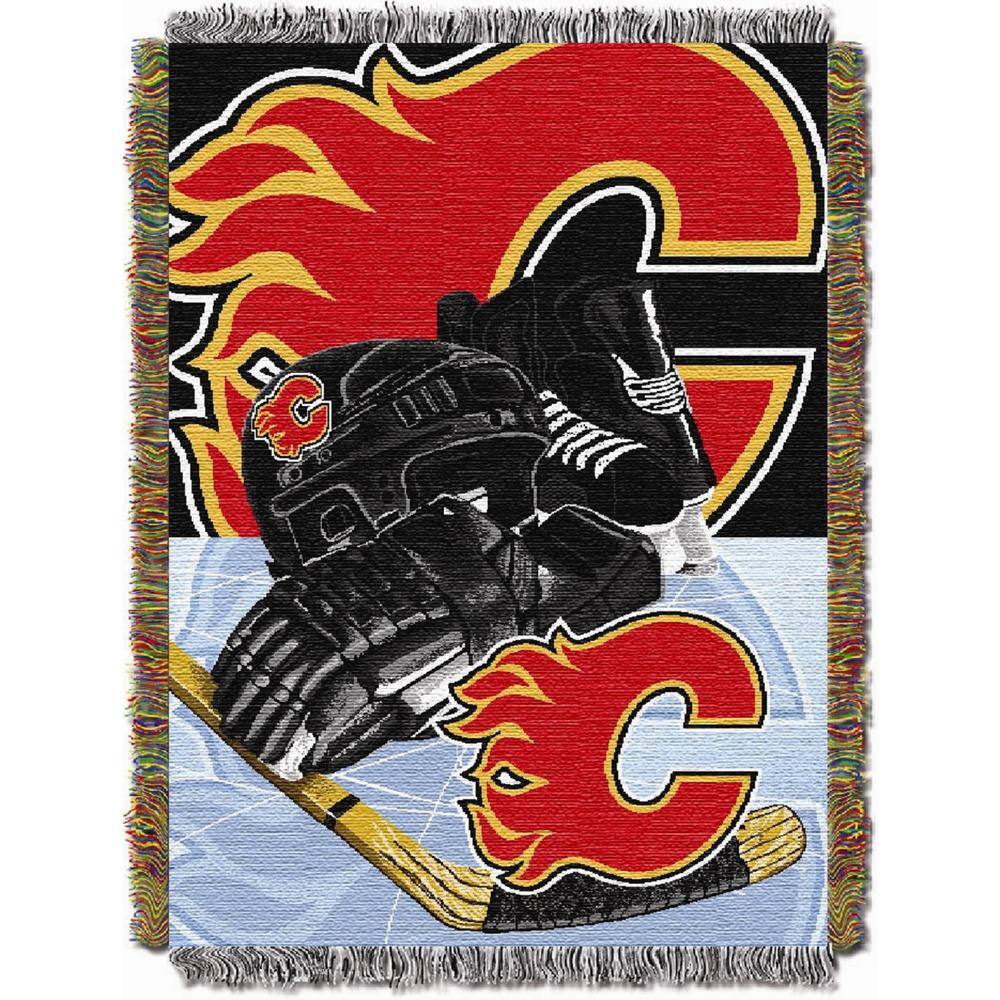 THE NORTHWEST GROUP Calgary Flames Polyester Throw Blanket 1NHL051010003RET The Home Depot