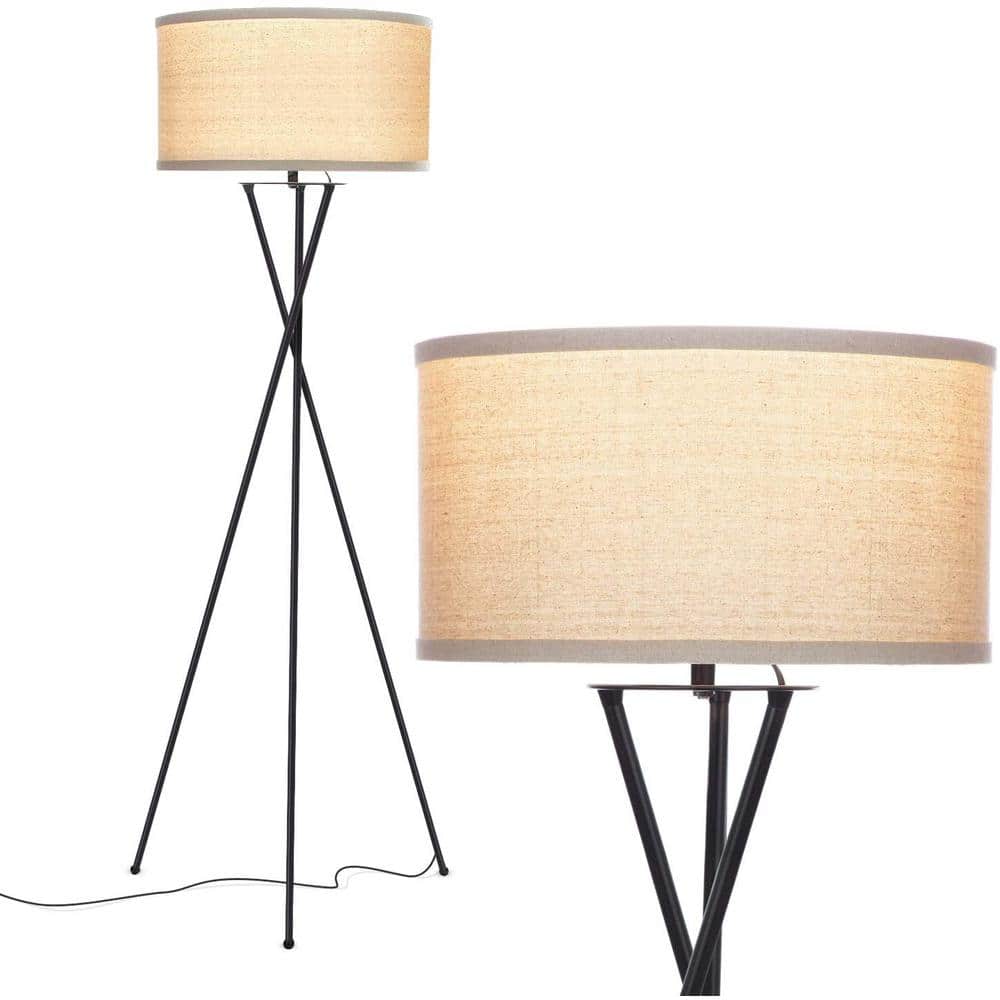 Black Standing Tripod Floor Lamp, Brightech Carter Nightstand And Side Table Lamp