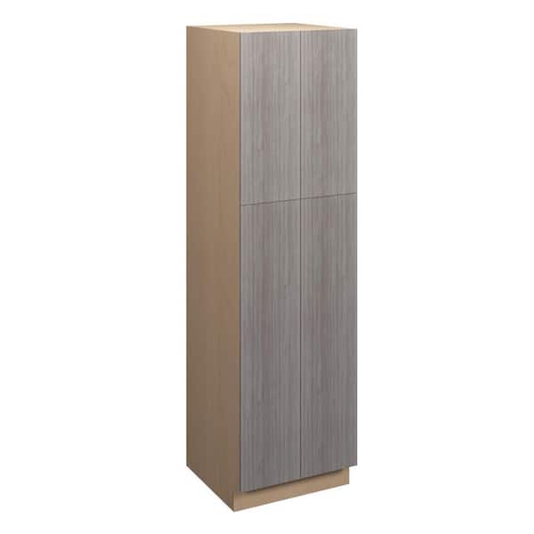 Saratoga Slab 30 in. W x 84 in. H x 24 in. D in Greywood Plywood Assembled Pantry Cabinet
