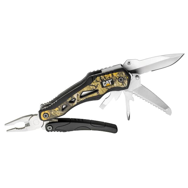 Cat 3 Piece 12-in-1 Multi-Tool, Knife, and Multi-Tool Key Chain Gift Box Set  - 240192 , Yellow 