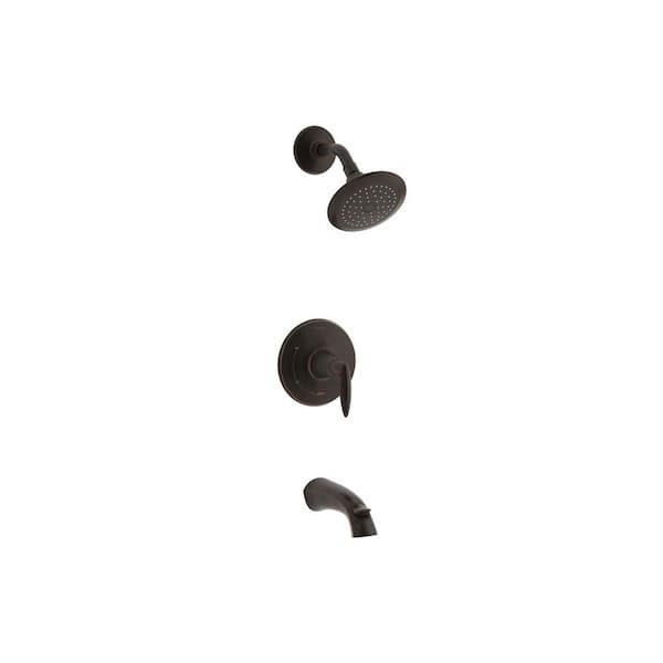KOHLER Alteo Rite-Temp Single-Handle 1-Spray Tub and Shower Faucet Trim Kit in Oil-Rubbed Bronze (Valve Not Included)