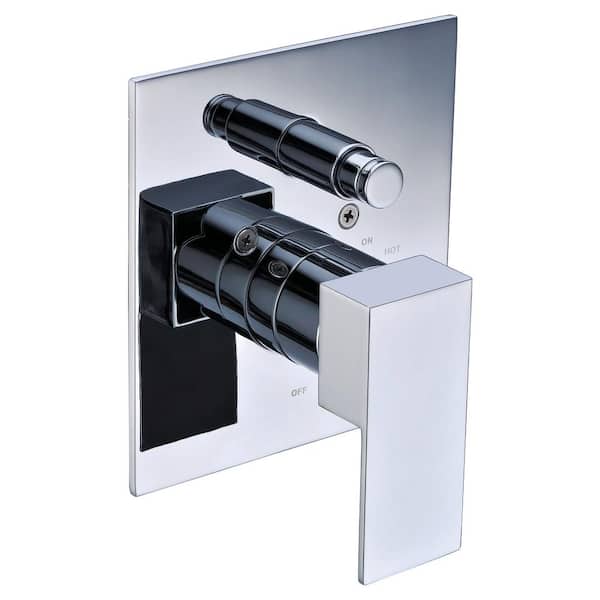 ALFI BRAND Single-Handle Shower Mixer with Sleek Modern Design in Polished Chrome