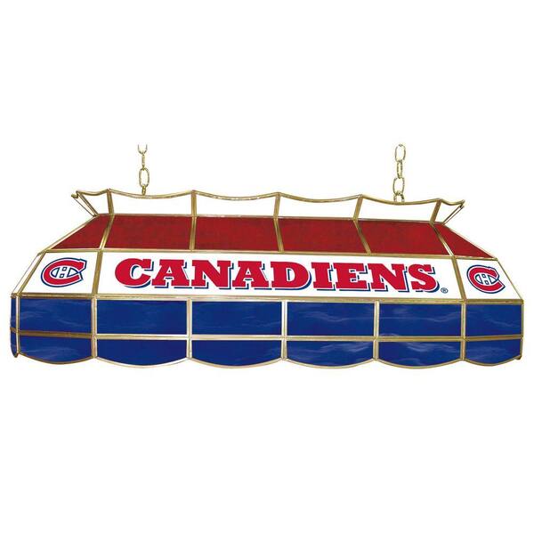 Trademark NHL Montreal Canadiens 3-Light Stained Glass Tiffany Lamp
