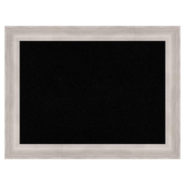 Amanti Art Beachwood Grey Wood Framed Black Corkboard 33 in. x 25 in. Bulletin Board Memo Board