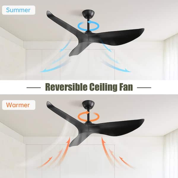 Jushua 52 in. Indoor Ceiling Fan No Light With 6 Speed