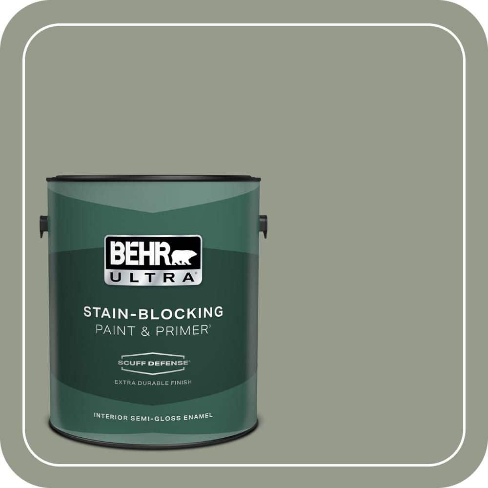 1 gal. #PMD-56 Laurel Leaf Extra Durable Semi-Gloss Enamel Interior Paint & Primer price history on PriceWatchPro