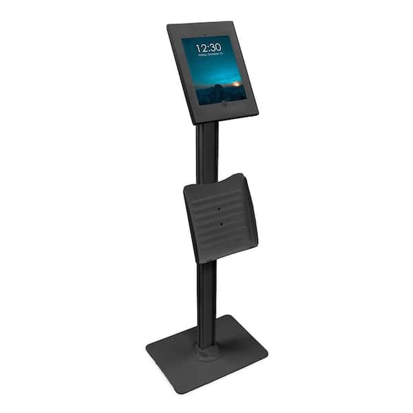 Anti-Theft Tablet Kiosk with Document Holder for iPad, iPad Air, iPad Pro Black