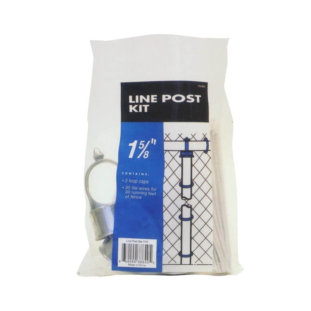 1-5/8 in. Chain Link Fence Line Post Set
