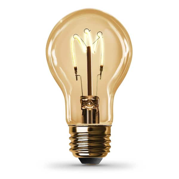 Feit Electric 40-Watt Equivalent A19 Dimmable H Shape Filament Amber Glass E26 Vintage Edison LED Light Bulb, Warm White