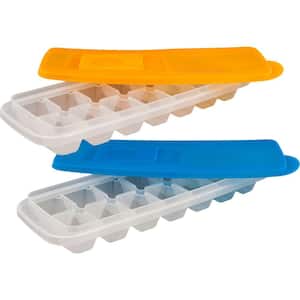 Set of 2 Ice Cube Trays with Lids