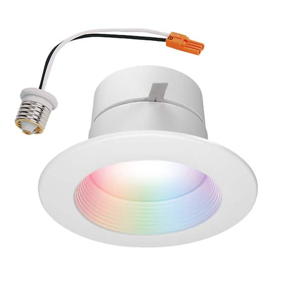 HALO Color and Tunable White 65W Equivalent 4 inch Integrated LED Dimmable Smart Wi-Fi Wiz Connected Remodel Downlight Kit