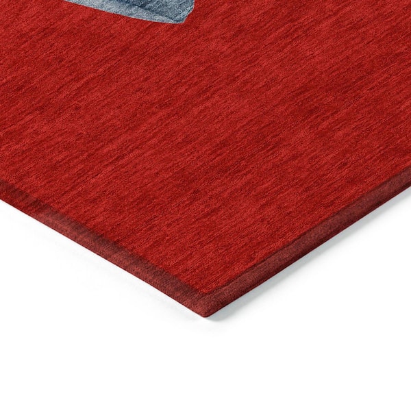 Chantille Machine Washable Indoor/Outdoor Abstract ACN1826 Red 2 ft. x 3 ft. Accent Rug