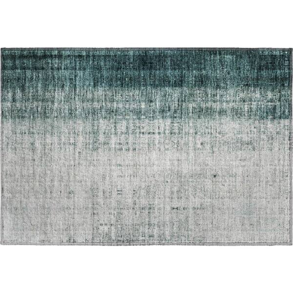 Mayfield Premium Machine Washable Abstract AMF2240 Teal 2 ft. x 3 ft. Accent Rug