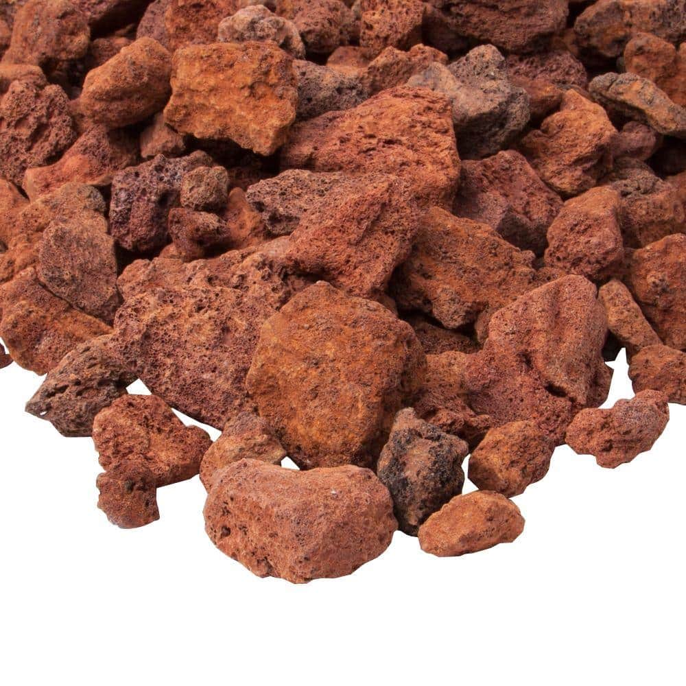 Real Flame Red Lava Rock L10001 Rdl, Lava Rock For Fire Pit Home Depot