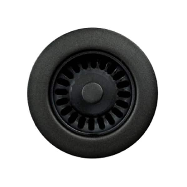 HOUZER 3.5 in. Opening Matte Black Disposal Flange