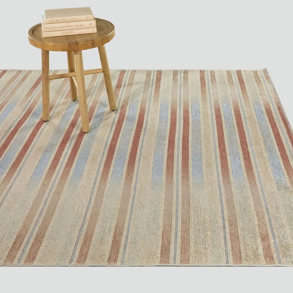 Mistral Tan 8 ft. x 10 ft. Vintage Striped Area Rug