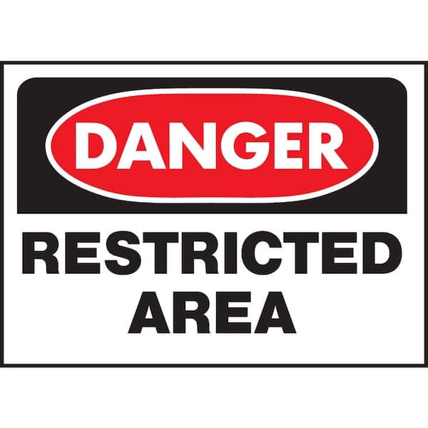 HY-KO 10 in. x 14 in. Plastic Danger Restricted Area Sign