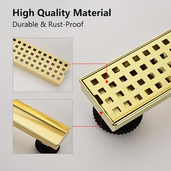 Bathtub Grid Strainer - PVD Gold - C8031