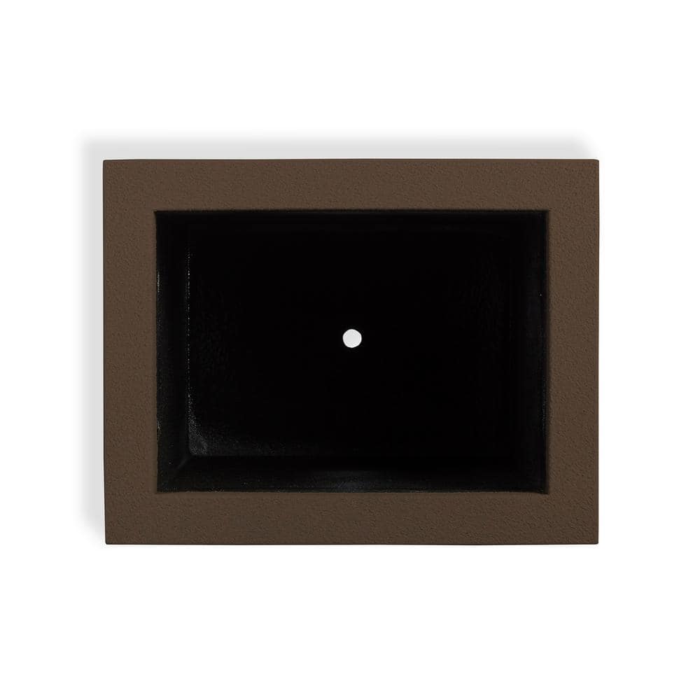 Chocolate Brown Large Modern Rectangular Outdoor Planter