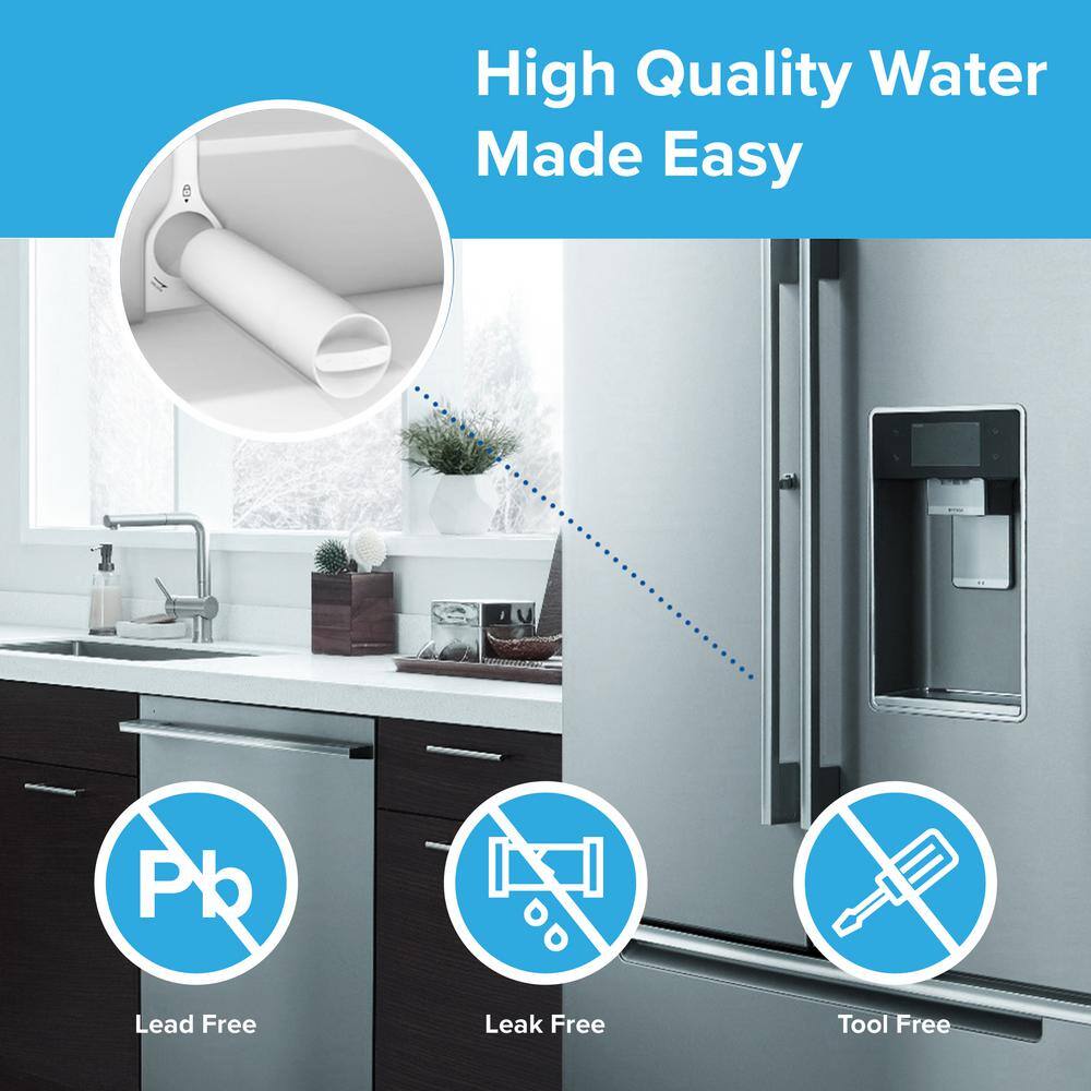 Brio 7-Inch Replacement Refrigerator Water Filter, 3-Pack
