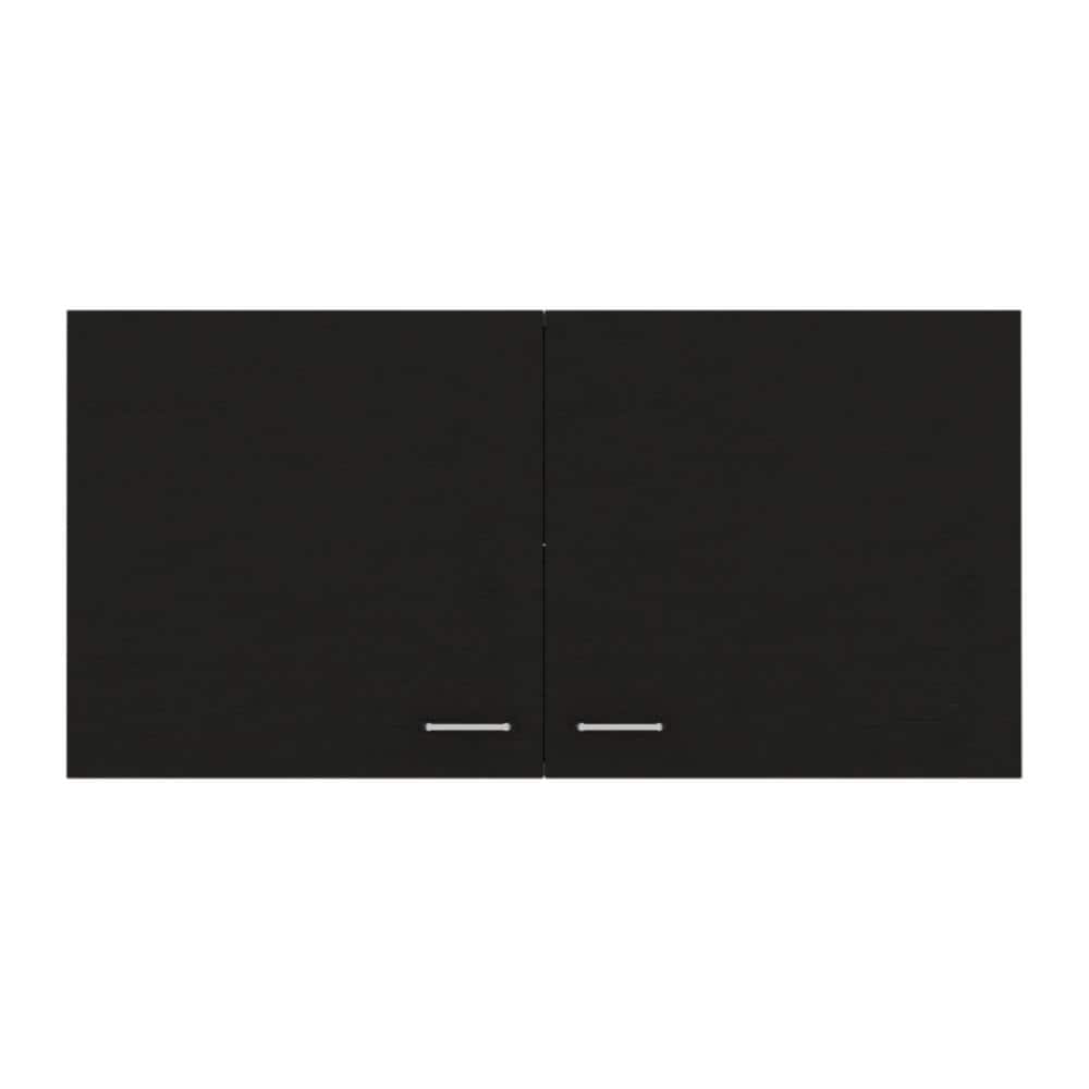 39.3 in. W x 12.6 in. D x 19.3 in. H Kitchen Storage Wall Cabinet in Black 2 Doors, 2 Internal Shelves price history on PriceWatchPro
