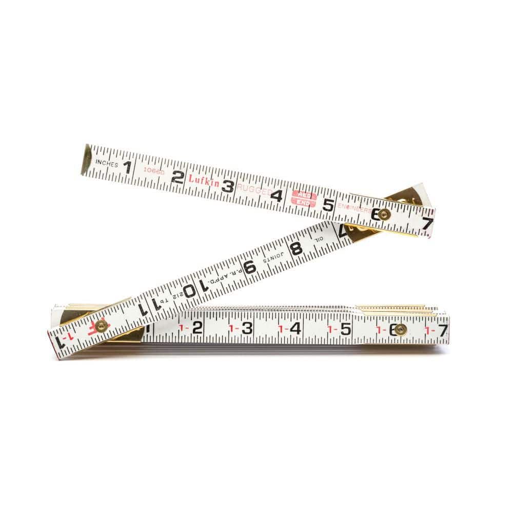 Crescent Lufkin 5/8 in. x 6 ft. Wood Rule Red End 1066DLN - The Home Depot