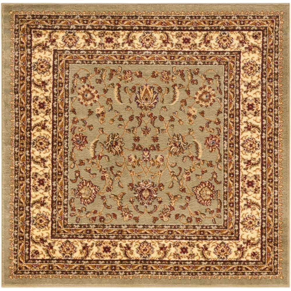 Square Rug Green Unique Loom Voyage St. Louis Green 4' 0 x 4' 0 Square Rug 3123546 - The ...