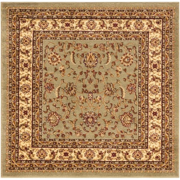 Unique Loom Voyage St. Louis Green 4' 0 x 4' 0 Square Rug