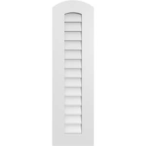 12 in. x 42 in. Arch Top Surface Mount PVC Gable Vent: Functional with Standard Frame