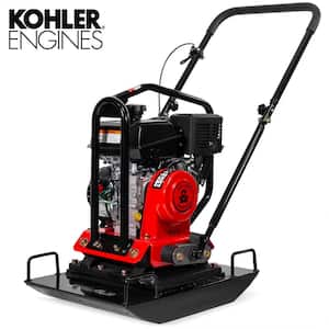 6 HP 208 cc Kohler Gas Engine Reversible Walk-Behind Vibratory Plate Compactor, 4500 lbs. Compaction Force