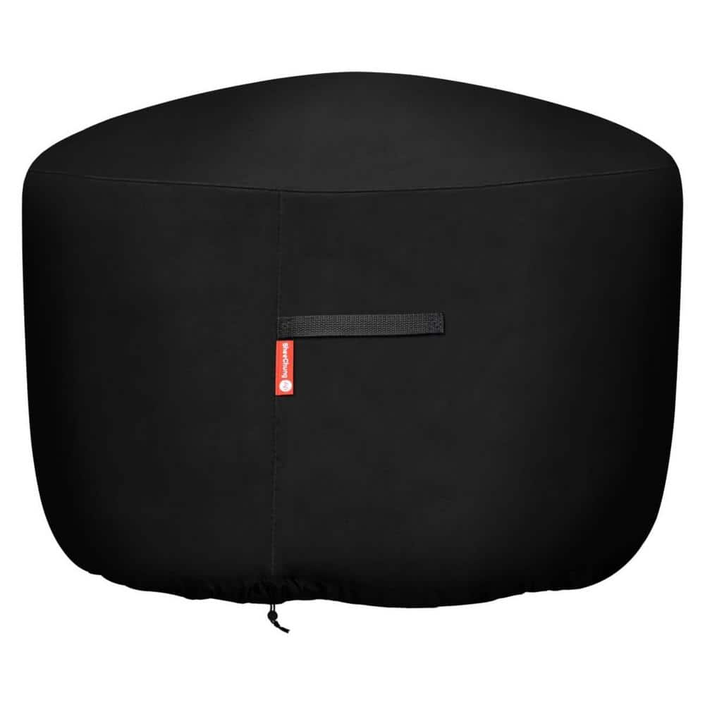 Round Gas Fire Pit/Table Cover -Heavy-Duty 600D Polyester with PVC Coating 