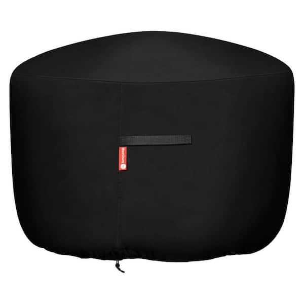 Round Gas Fire Pit/Table Cover -Heavy-Duty 600D Polyester with PVC Coating Material, 100% Weather Resistant & Waterproof