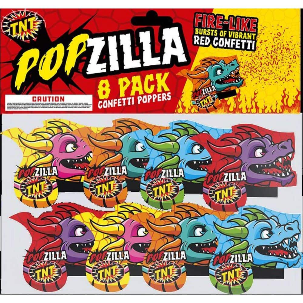 Patriotic Fireworks Popzilla Magnum 8-Pack 320962 - The Home Depot