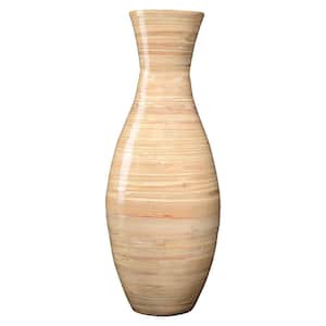 20 in. Natural Decorative Handcrafted Classic Bamboo Floor Vase