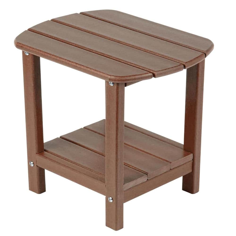 "16.5"" Wood Adirondack HDPE Outdoor Patio Side End Table" price history on PriceWatchPro