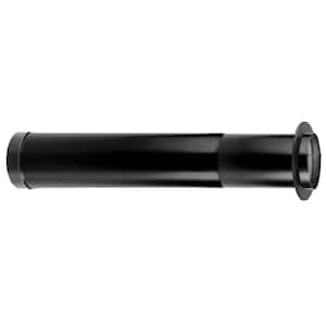 DuraBlack 6 in. x 44 in. to 68 in. Telescoping Single Wall Chimney Pipe with Trim