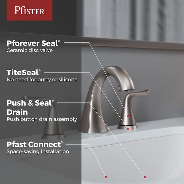 Willa 8 in. Widespread 2-Handle Bathroom Faucet in Spot Defense Brushed Nickel