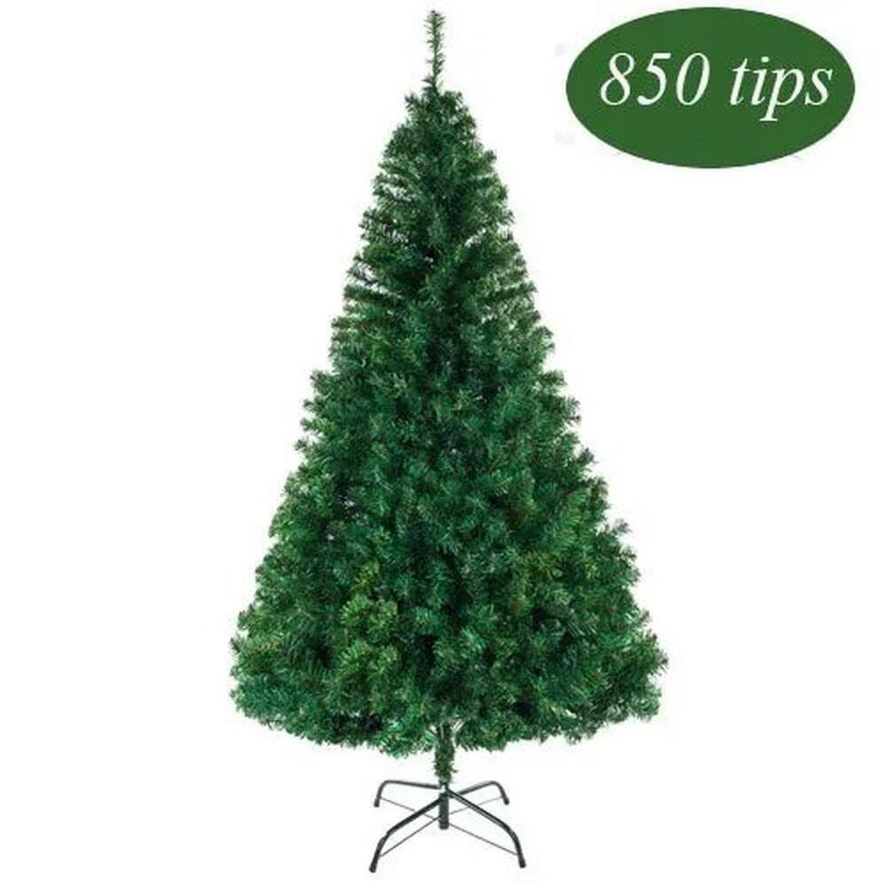 Holiday Time 5.5 ft Green PVC Hinged Spruce Artificial Christmas Tree with Metal Stand for Indoor and Outdoor Decor
