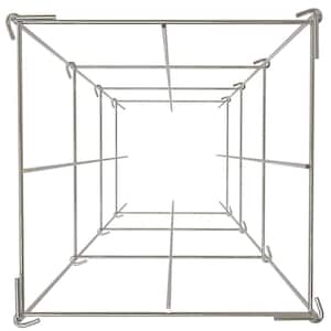 Tomato Cages-11.8 x 11.8 x 46.1 in., 10 packs square plant support, Silver PVC-coated steel for vegetables, plants