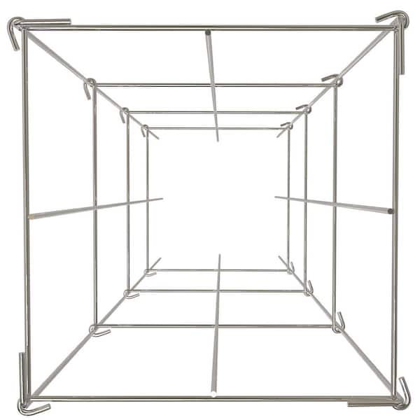 Tomato Cages-11.8 x 11.8 x 46.1 in., 10 packs square plant support, Silver PVC-coated steel for vegetables, plants