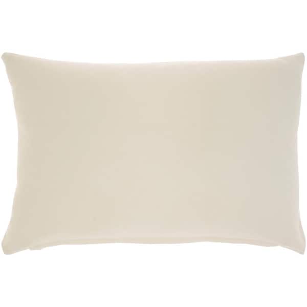 Mina Victory Lifestyles Ivory 20 in. x 14 in. Rectangle Throw Pillow
