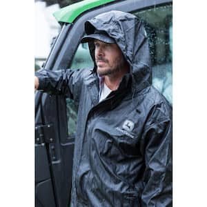Premium Black Stretch Rain Jacket Size 2X-Large